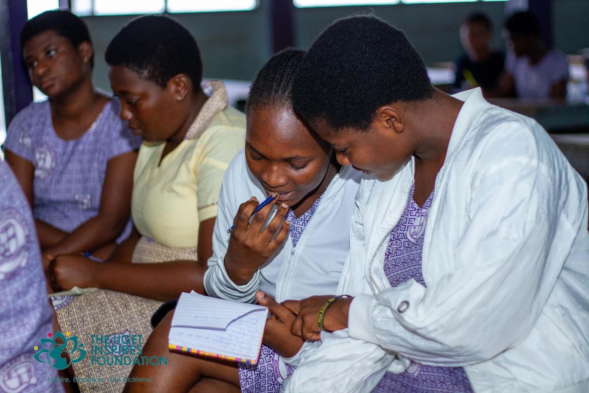 Students engaged in a Uget Inspires Foundation learning program